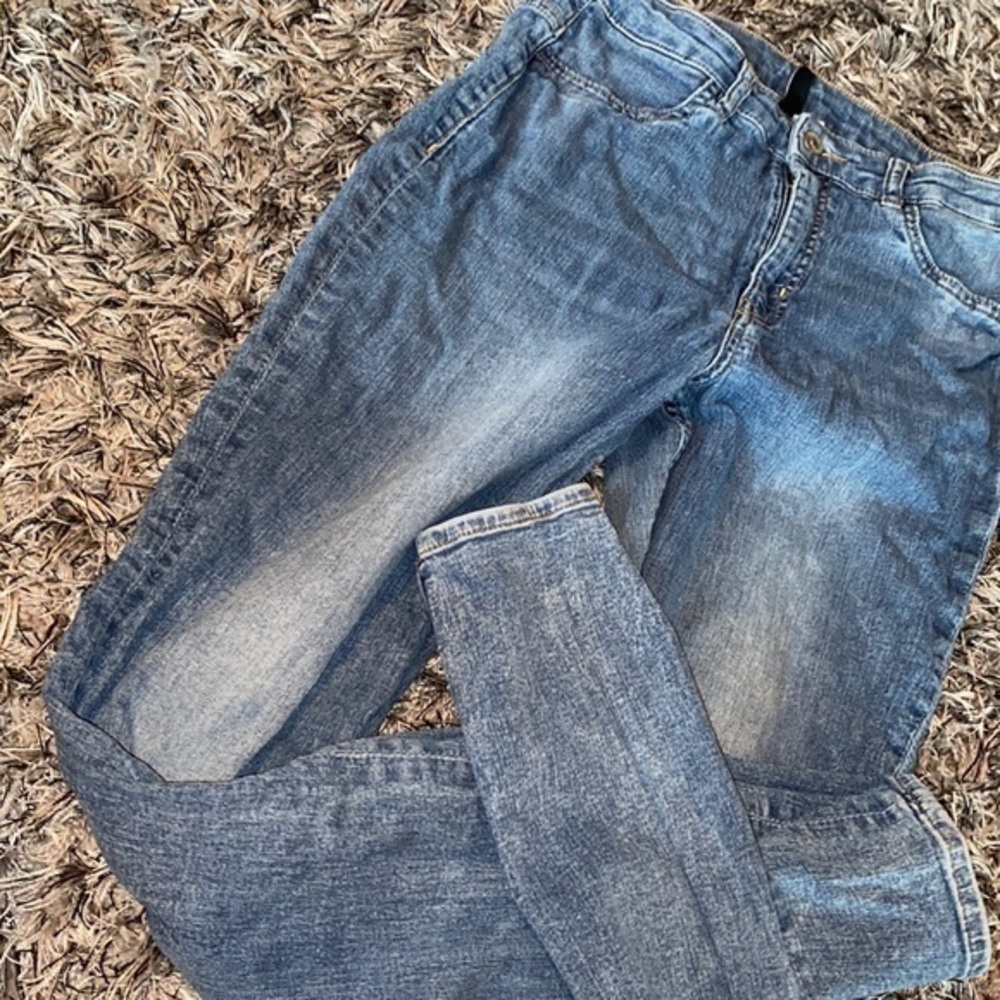 Womens H&M stretchy denim jeans size 10 signs of wear.